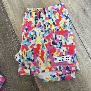 Fleo Hot Pink Glitch 3.25 shorts